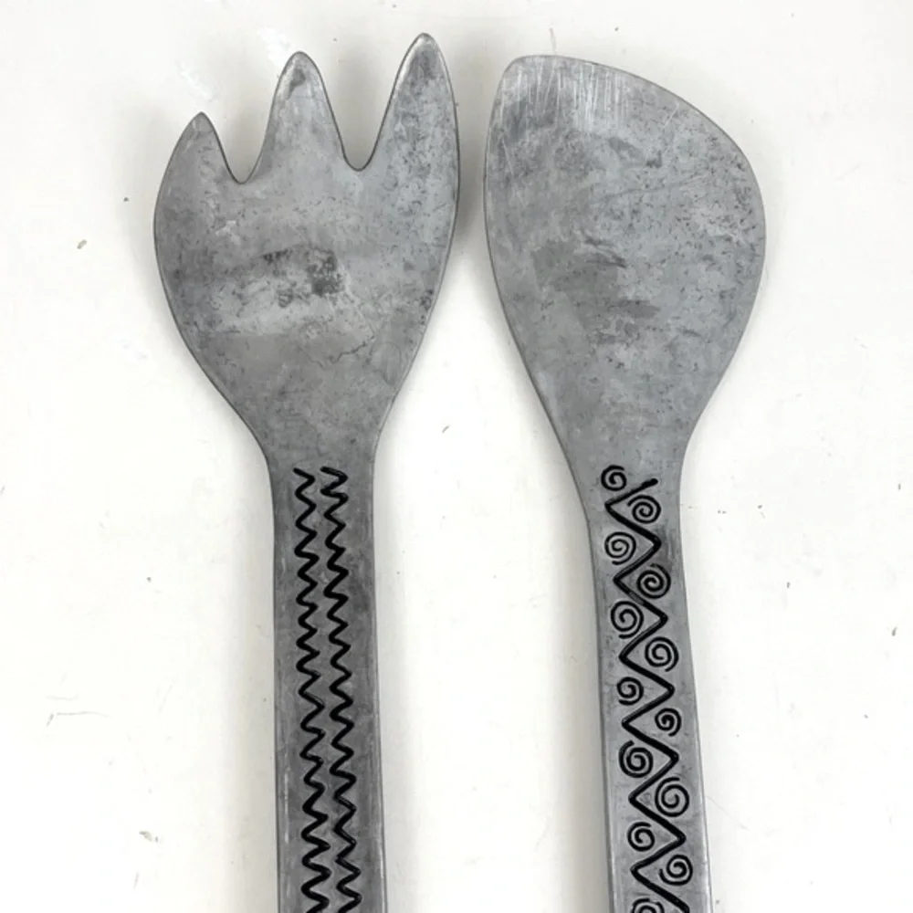 Wilton Armetale Reggae Pewter Serving Fork & Spoon